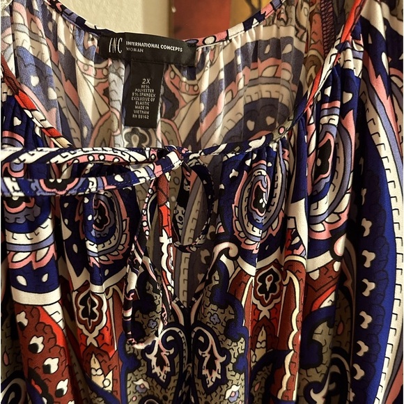 INC International concepts multicolor dress 2X - Picture 8 of 9